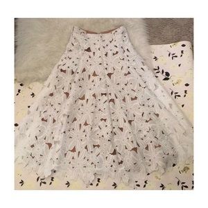 Michael Kors Lace Flared Skirt